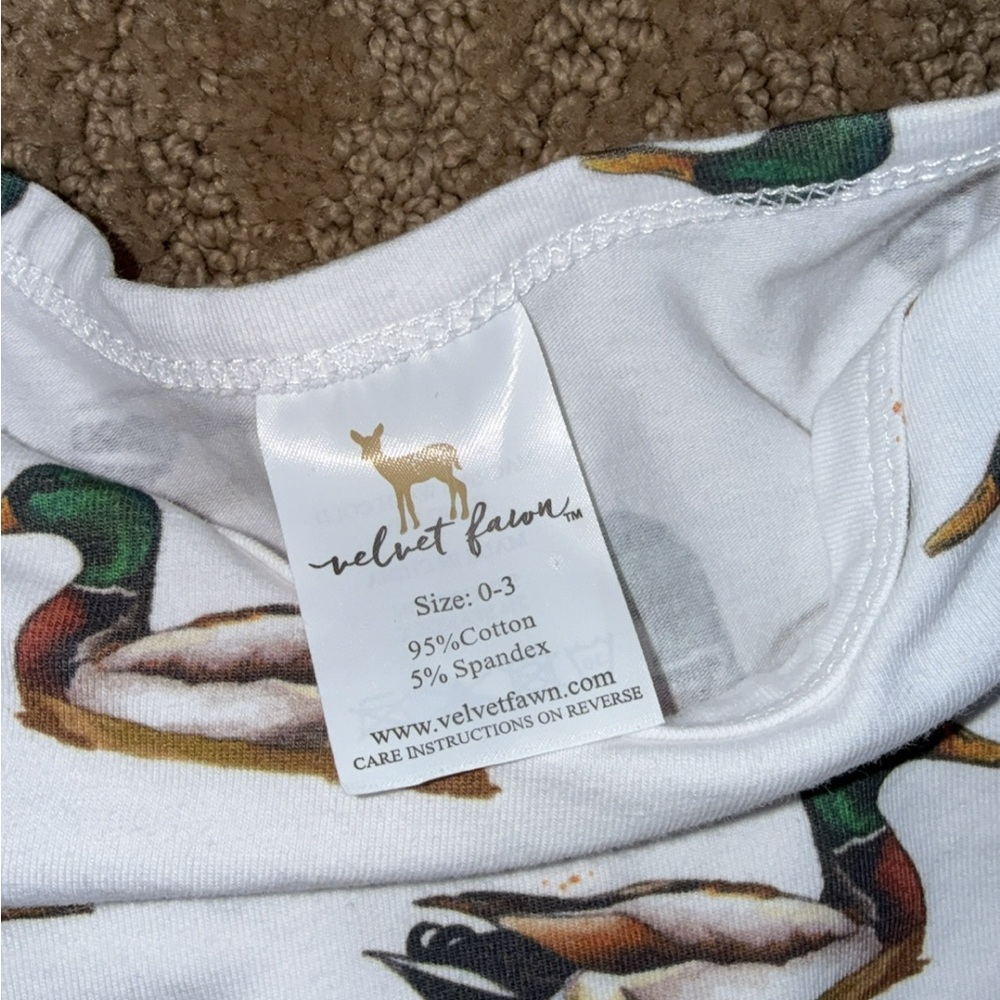 Velvet Fawn Mallard Duck Baby Gown - Picture 2 of 5